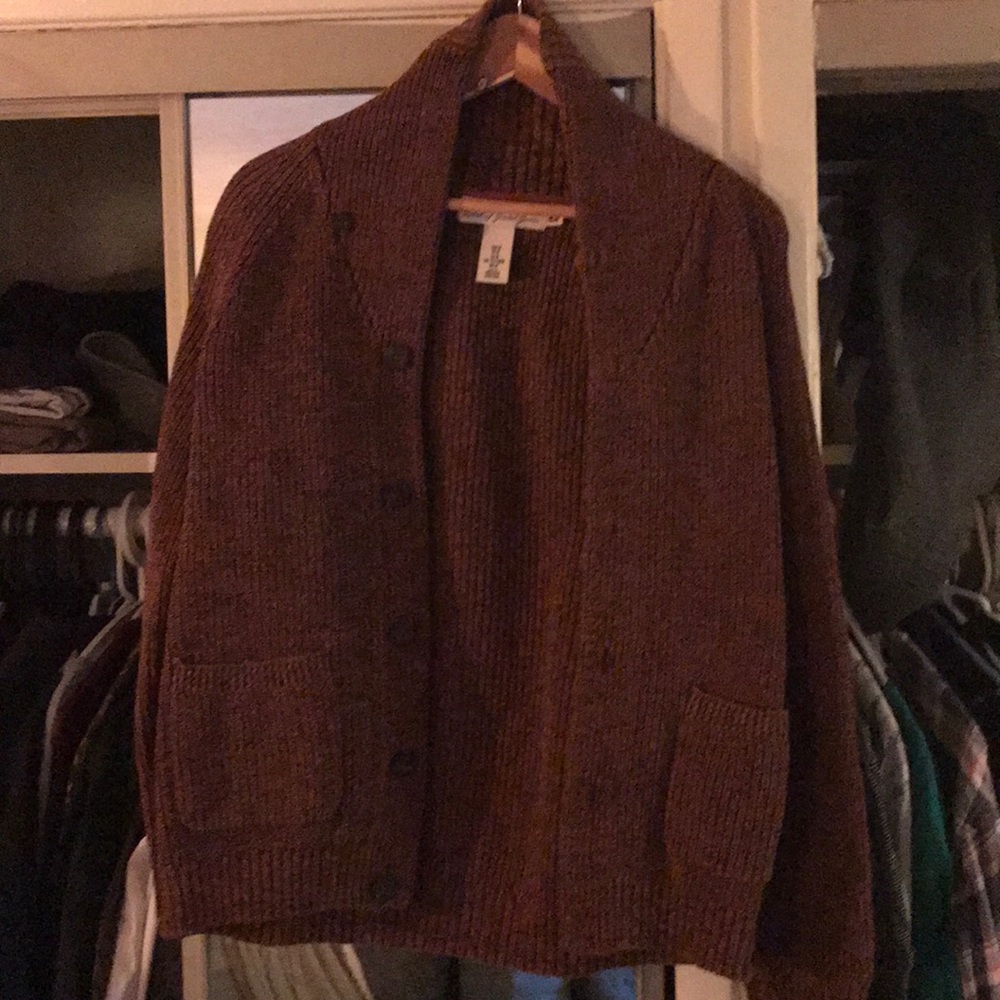 H&M label of graded goods cardigan (brown)